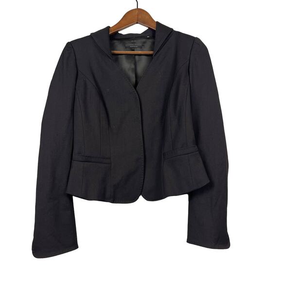 Elie Tahari Blazer Suit Jacket Fitted Brown Hidden Snap Front - S - Picture 1 of 4